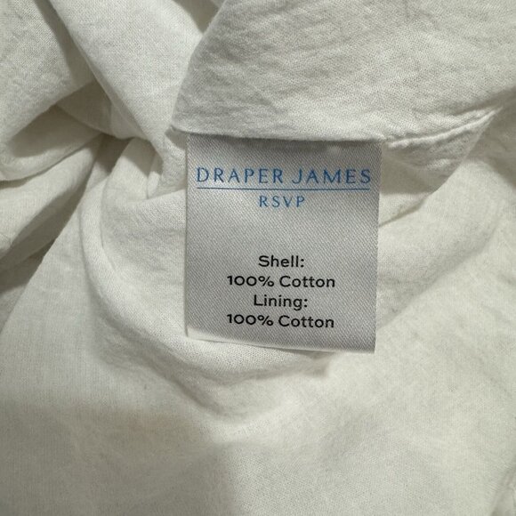 Draper James RSVP Dress L White Eyelet Lace Midi Square Coquette Cottage - Picture 9 of 11